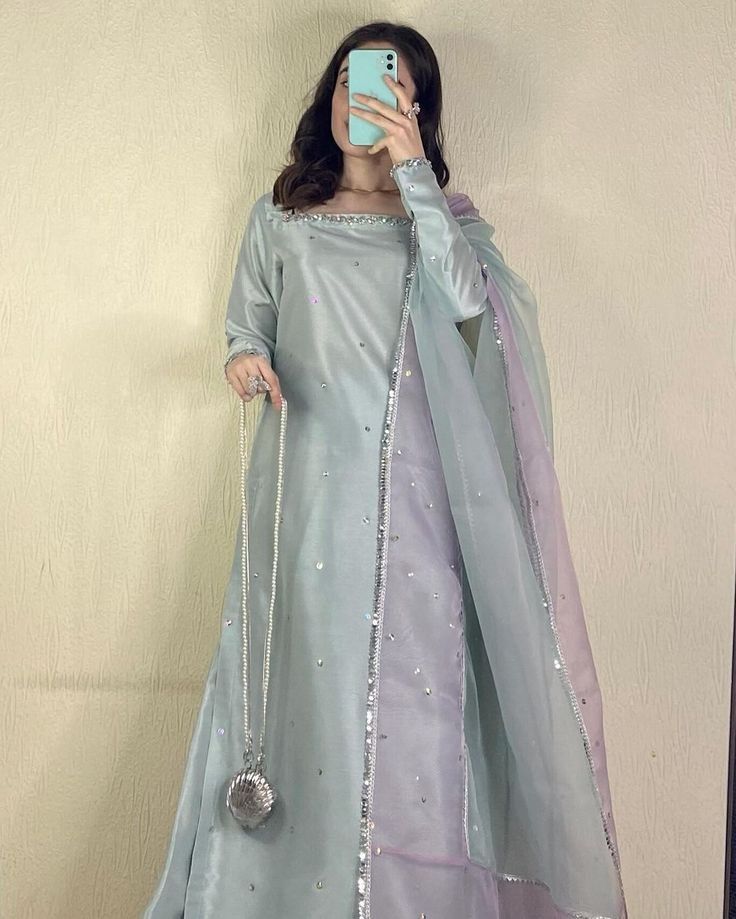 Long Shirt With Wide Trouser & Dupatta