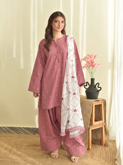Faiza Faisal – 3PC Embroidered Dhanak Suit