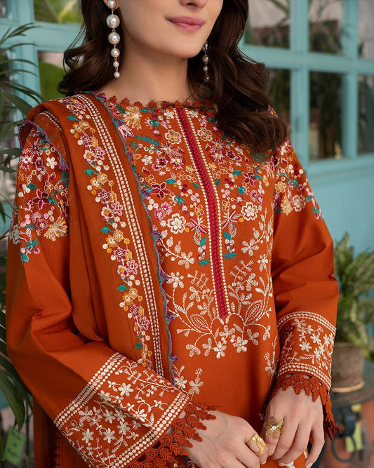 BATIK | Dhanak 3PC Embroidered Unstitched Suit
