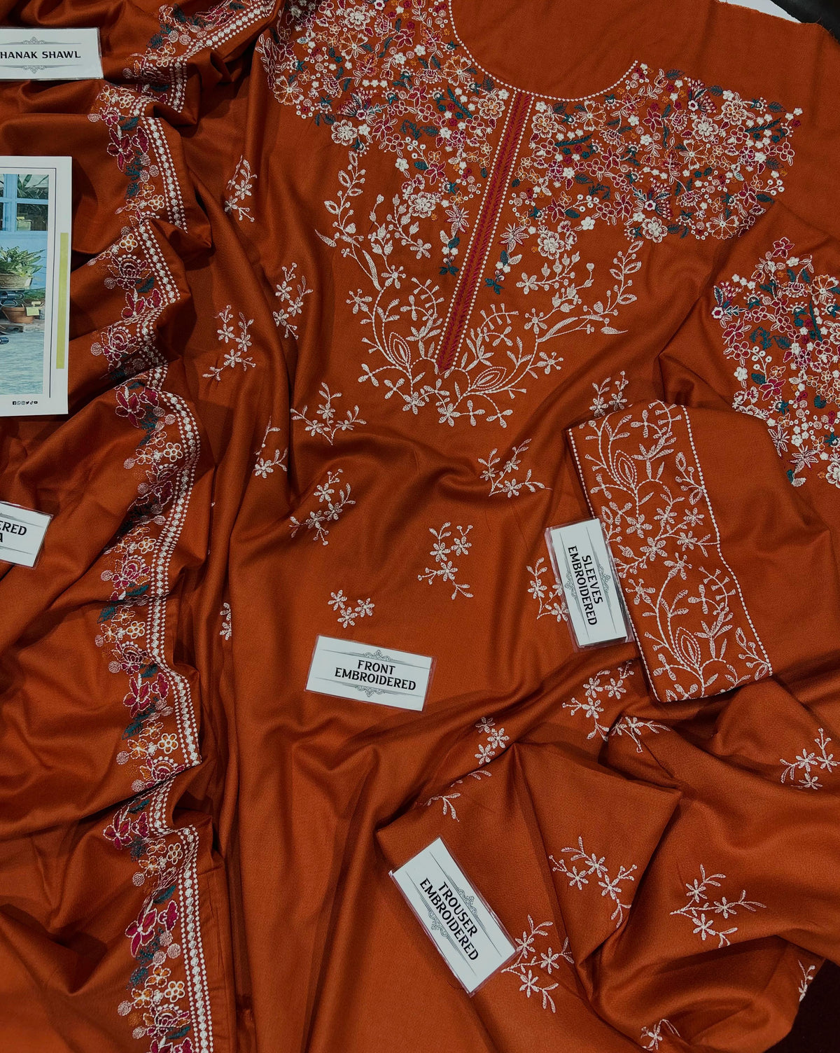 BATIK | Dhanak 3PC Embroidered Unstitched Suit