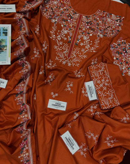 BATIK | Dhanak 3PC Embroidered Unstitched Suit