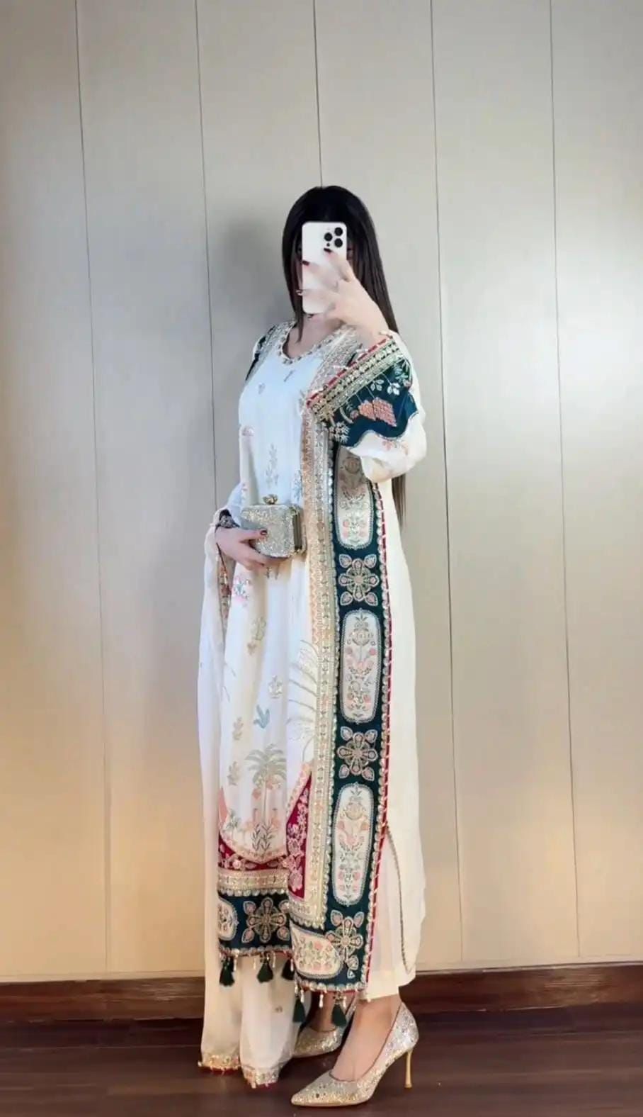 Ethnic | Silk 3PC Heavy Embroidered Suit