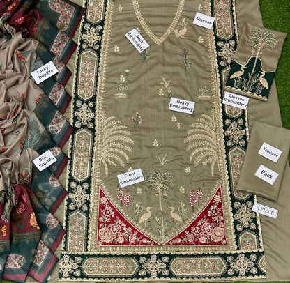 Ethnic | Silk 3PC Heavy Embroidered Suit