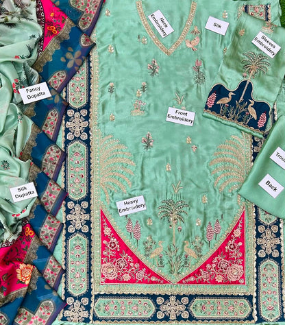 Ethnic | Silk 3PC Heavy Embroidered Suit