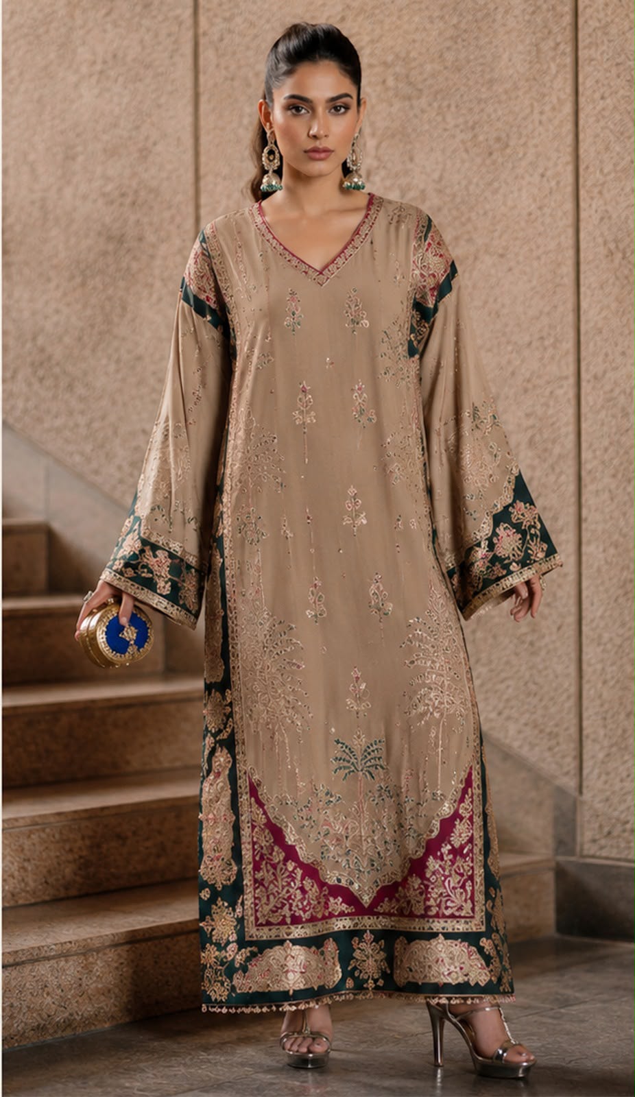 Ethnic | Silk 3PC Heavy Embroidered Suit