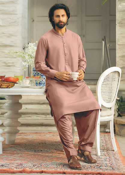 Gul Ahmed Silver Finish Cotton Men's Unstitched Suit