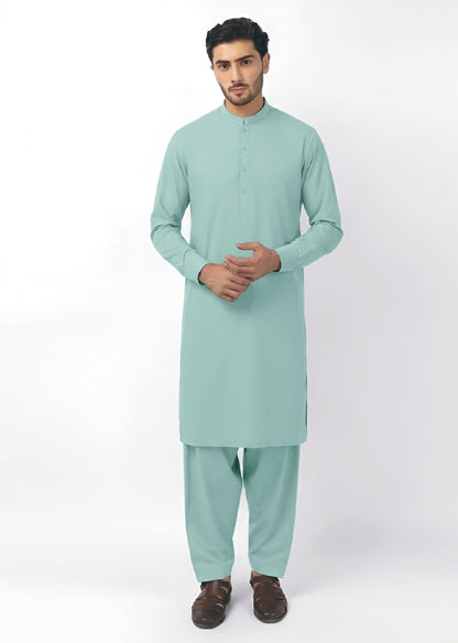 Gul Ahmed Silver Finish Cotton Men's Unstitched Suit