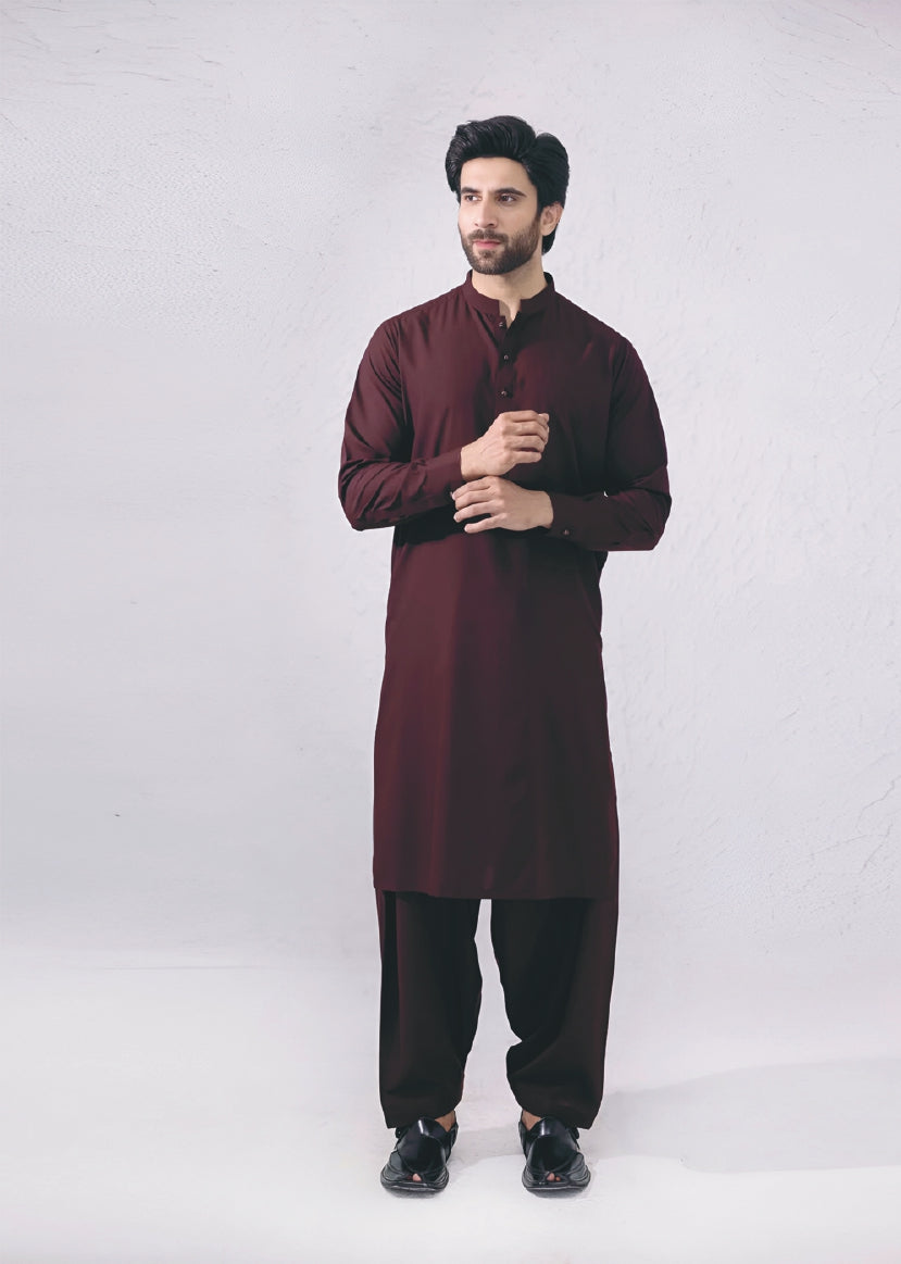 Gul Ahmed Silver Finish Cotton Men's Unstitched Suit