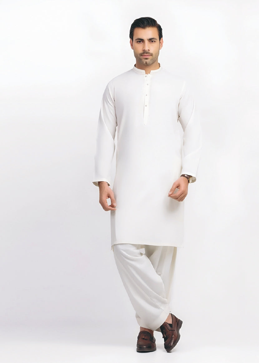 Gul Ahmed Silver Finish Cotton Men's Unstitched Suit