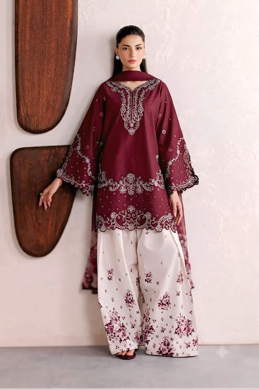 IZNIK Luxury Silk 3PC Embroidered Suit