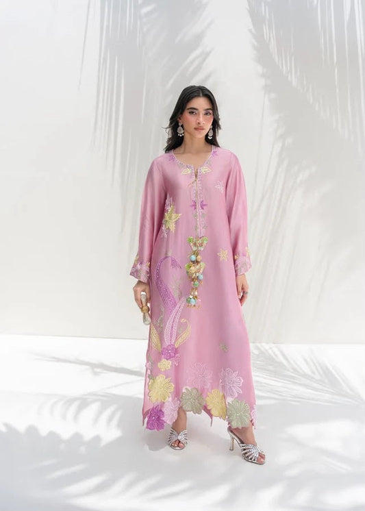 Luxury Shamoz Silk Embroidered Kaftan 2PC