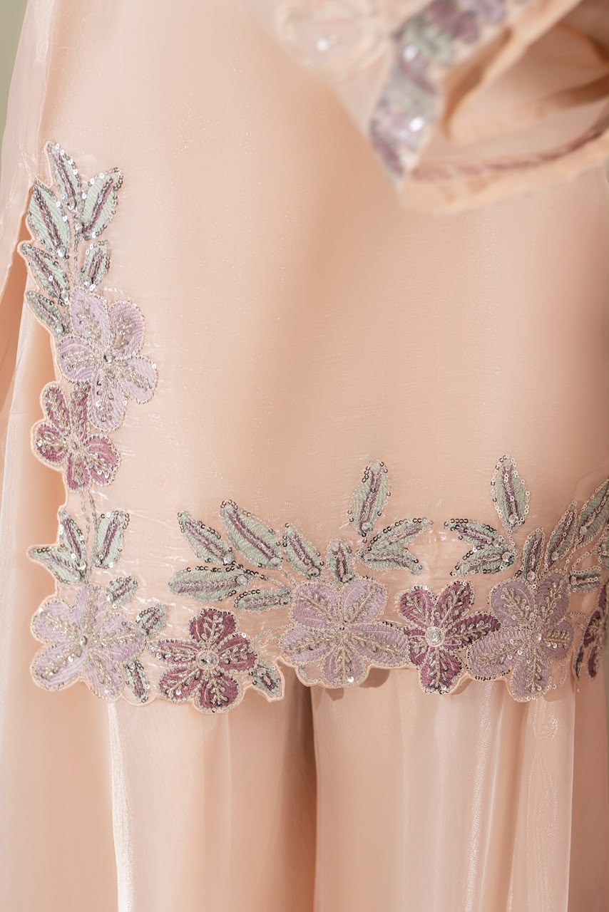 Sheesha Silk Luxury Pret 3PC Embroidered Suit with Sharara