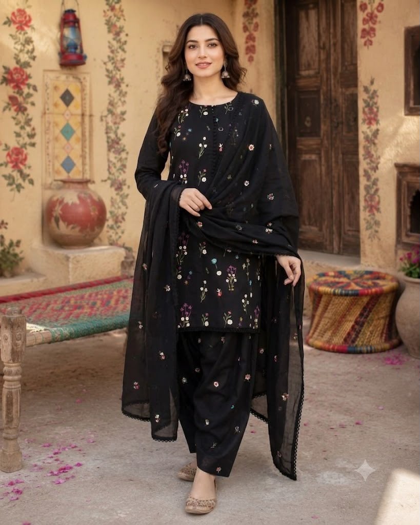 Aneelas – Unstitched 3 Piece Embroidered Suit
