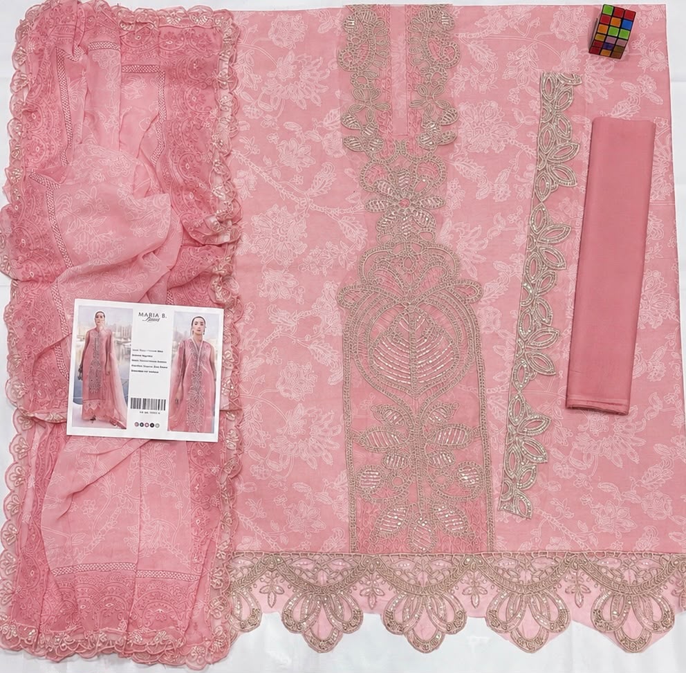 Maria B – Unstitched 3 Piece Suit