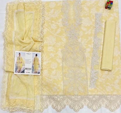 Maria B – Unstitched 3 Piece Suit