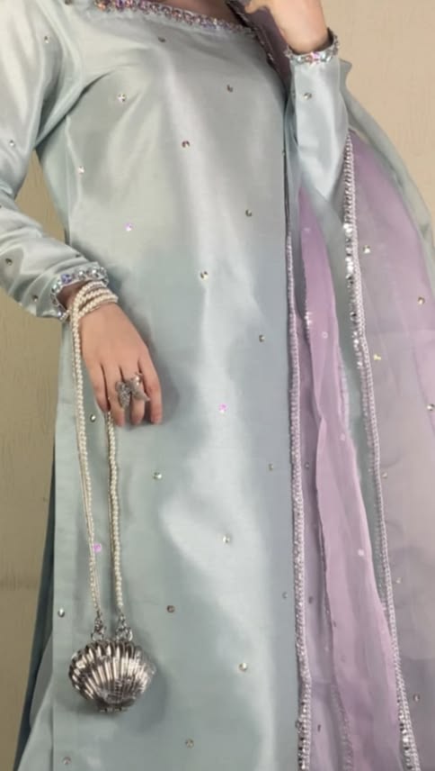 Long Shirt With Wide Trouser & Dupatta