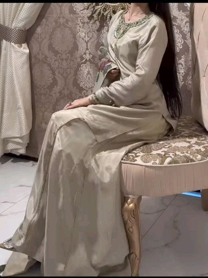 Hand-Painted & Embellished Dupatta & 3 Piece Dress