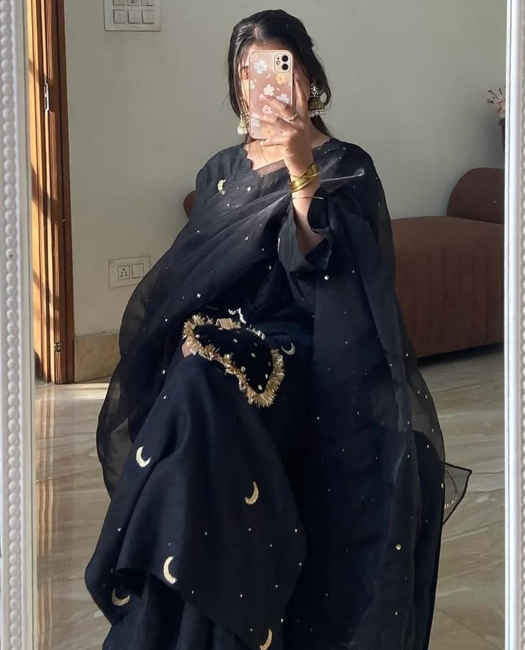 Black Moon Embroidered 3 Piece Suit