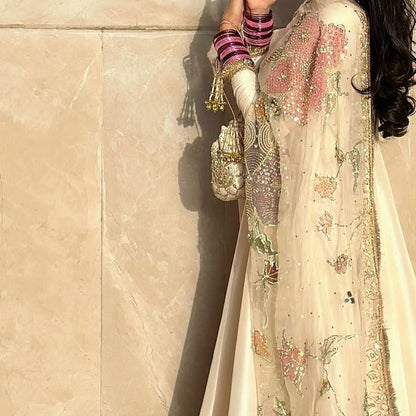 Anarkali Frock with Embellished Dupatta