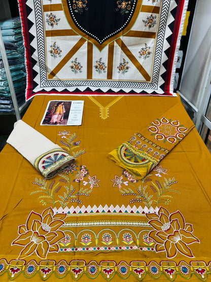 ETHNIC | Dhanak Marina 3PC Heavy Embroidered Suit
