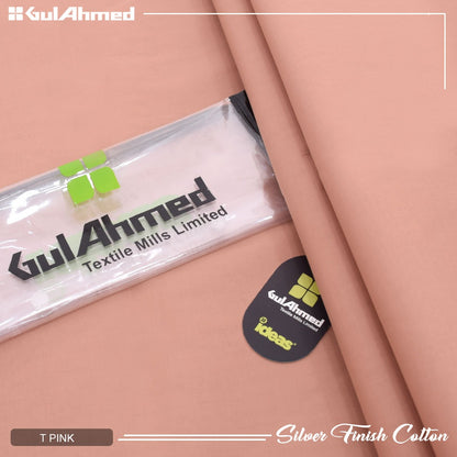 Gul Ahmed Silver Finish Cotton Men's Unstitched Suit