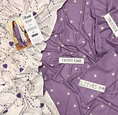 Faiza Faisal – 3PC Embroidered Dhanak Suit