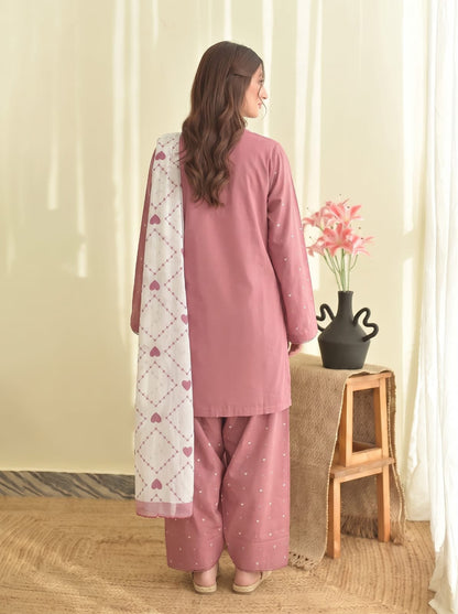 Faiza Faisal – 3PC Embroidered Dhanak Suit