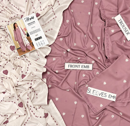 Faiza Faisal – 3PC Embroidered Dhanak Suit